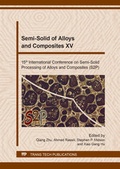 Cover: Semi-Solid of Alloys and Composites XV - Trans Tech Publications Ltd