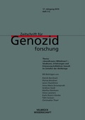 Cover: Zeitschrift f&uuml;r Genozidforschung. 17. Jg. 2019 Heft 1/2 - Velbr&uuml;ck
