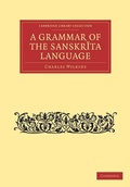 Cover: Grammar of the Sanskrit Language - Cambridge University Press