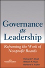Cover: Governance as Leadership - Wiley