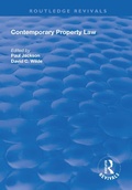 Cover: Contemporary Property Law - Routledge