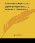 Cover: Arithmetical Institutions - Kessinger Publishing Co