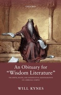 Cover: An Obituary for "Wisdom Literature" - OUP eBook