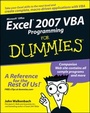 Cover: Excel 2007 VBA Programming For Dummies - Wiley