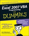 Cover: Excel 2007 VBA Programming For Dummies - Wiley