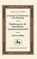 Cover: Einf&uuml;hrung in die franz&ouml;sische Literaturwissenschaft - J.B. Metzler