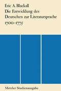 Cover: Die Entwicklung des Deutschen zur Literatursprache 1700-1775 - J.B. Metzler