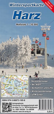Abbildung von: Wintersportkarte Harz - KKV