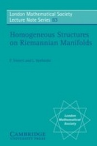 Abbildung von: Homogeneous Structures on Riemannian Manifolds - Cambridge University Press