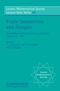 Cover: Finite Geometries and Designs - Cambridge University Press