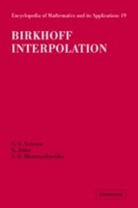 Enlarge image Cover: Birkhoff Interpolation - Cambridge University Press