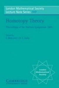 Abbildung von: Homotopy Theory: Proceedings of the Durham Symposium 1985 - Cambridge University Press