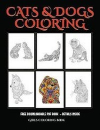 Enlarge image Cover: Girls Coloring Book (Cats and Dogs) - Coloring Pages