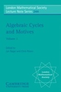 Cover: Algebraic Cycles and Motives: Volume 2 - Cambridge University Press
