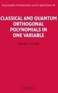 Cover: Classical and Quantum Orthogonal Polynomials in One Variable - Cambridge University Press