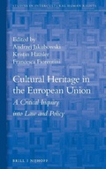 Cover: Cultural Heritage in the European Union - Martinus Nijhoff
