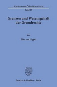 Abbildung von: Grenzen und Wesensgehalt der Grundrechte. - fibre