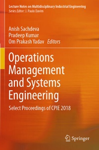 Enlarge image Cover: Operations Management and Systems Engineering - Springer