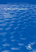 Cover: The Reform of Property Law - Routledge