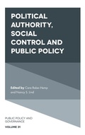 Cover: Political Authority, Social Control and Public Policy - Emerald Publishing Limited