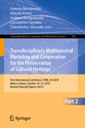 Cover: Transdisciplinary Multispectral Modeling and Cooperation for the Preservation of Cultural Heritage - Springer