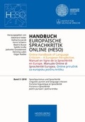 Cover: Handbuch Europ&auml;ische Sprachkritik Online (HESO) / Sprachpurismus und Sprachkritik. Linguistic purism and language criticism. Purisme linguistique et Sprachkritik. Purismo e Sprachkritik Jezicni purizam i jezicna kritika - Heidelberg University Publishing