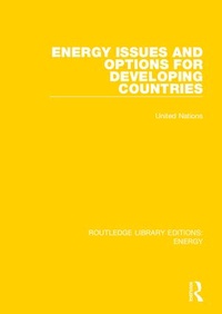 Enlarge image Cover: Energy Issues and Options for Developing Countries - Routledge