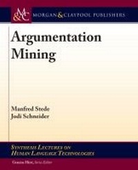Enlarge image Cover: Argumentation Mining - Morgan & Claypool Publishers