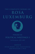 Cover: The Complete Works of Rosa Luxemburg Volume III - Verso Books