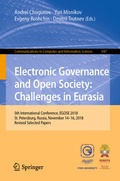Cover: Electronic Governance and Open Society: Challenges in Eurasia - Springer
