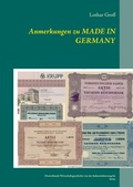 Cover: Anmerkungen zu Made in Germany - BoD - Books on Demand
