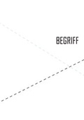 Cover: BEGRIFF - universi - Universit&auml;tsverlag Siegen
