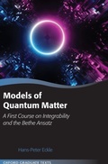 Cover: Models of Quantum Matter - Oxford University Press