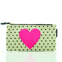 Abbildung von: Zip Pouch: Heart and Dots - Herz und Punkte - Modischer Reißverschlussbeutel - Brown Trout-Auslieferer Flechsig