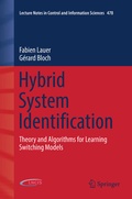 Cover: Hybrid System Identification - Springer