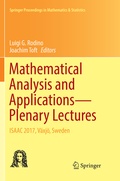 Cover: Mathematical Analysis and Applications-Plenary Lectures - Springer