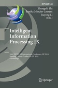 Cover: Intelligent Information Processing IX - Springer