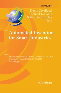 Enlarge image Cover: Automated Invention for Smart Industries - Springer