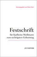 Cover: Festschrift f&uuml;r Karlheinz Wei&szlig;mann zum sechzigsten Geburtstag - Junge Freiheit Verlag GmbH & Co. KG