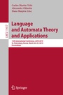 Cover: Language and Automata Theory and Applications - Springer