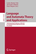 Cover: Language and Automata Theory and Applications - Springer