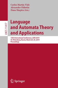 Enlarge image Cover: Language and Automata Theory and Applications - Springer