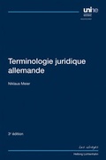 Cover: Terminologie juridique allemande - Helbing & Lichtenhahn
