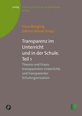 Cover: Transparenz im Unterricht und in der Schule. Teil 1 - Verlag Barbara Budrich