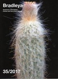 Cover: Bradleya - British Cactus & Succulent Society