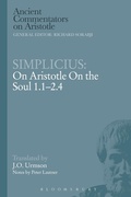 Cover: Simplicius: On Aristotle On the Soul 1.1-2.4 - Bloomsbury Academic