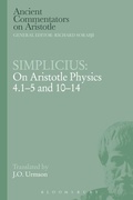 Cover: Simplicius: On Aristotle Physics 4.1-5 and 10-14 - Bloomsbury Academic