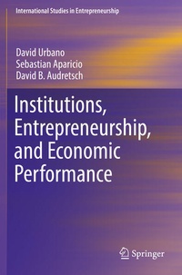Enlarge image Cover: Institutions, Entrepreneurship, and Economic Performance - Springer