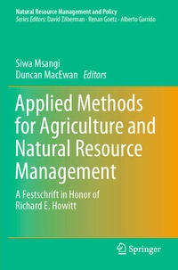 Enlarge image Cover: Applied Methods for Agriculture and Natural Resource Management - Springer