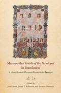 Cover: Maimonides' "guide of the Perplexed" in Translation - University of Chicago Press